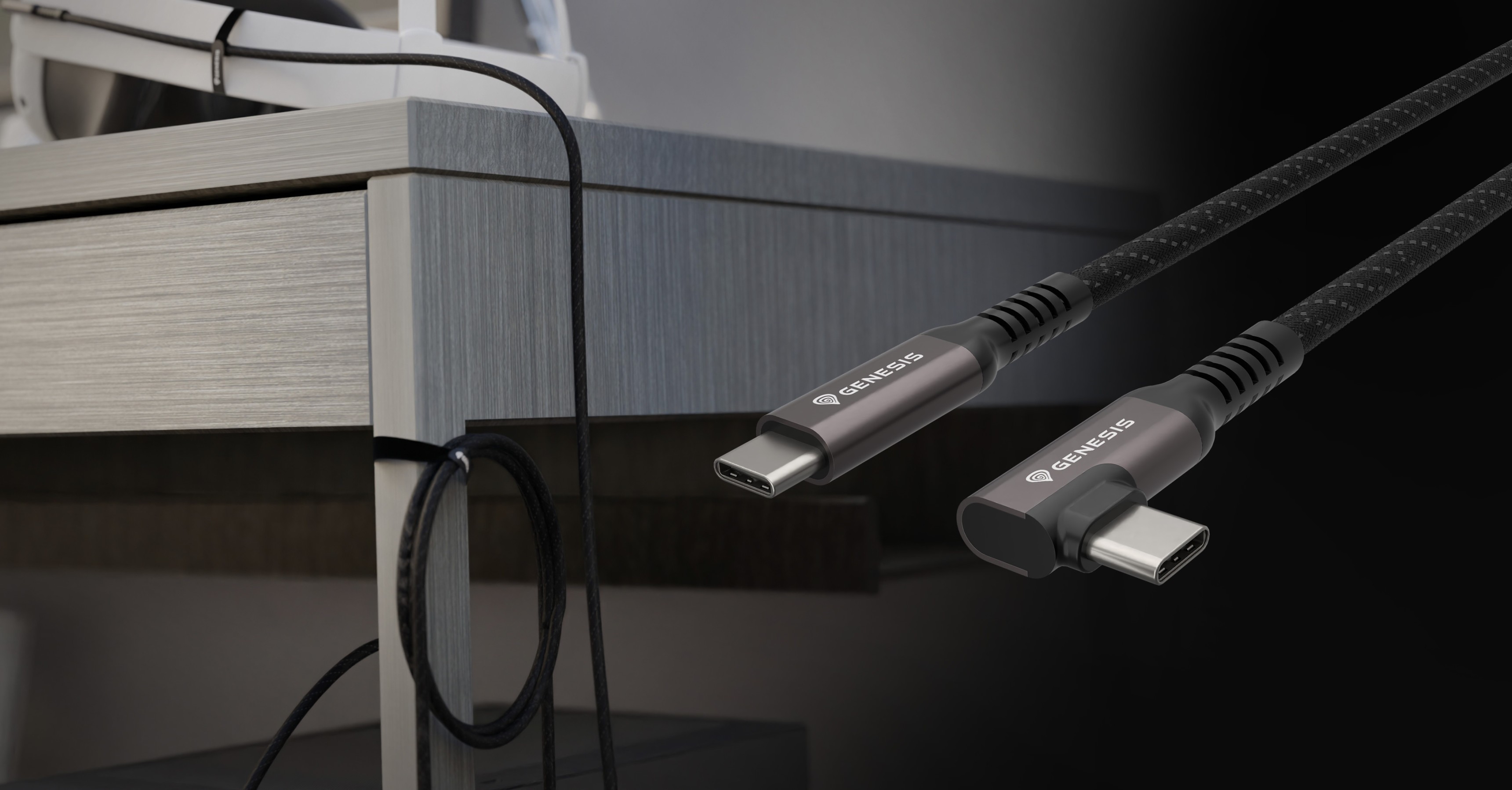 Cable USB-C, macho a macho, 3.2 Gen 2, 3 m de longitud, 10 Gb/s, 60 W Power Delivery, diseño negro con detalles de los conectores visibles