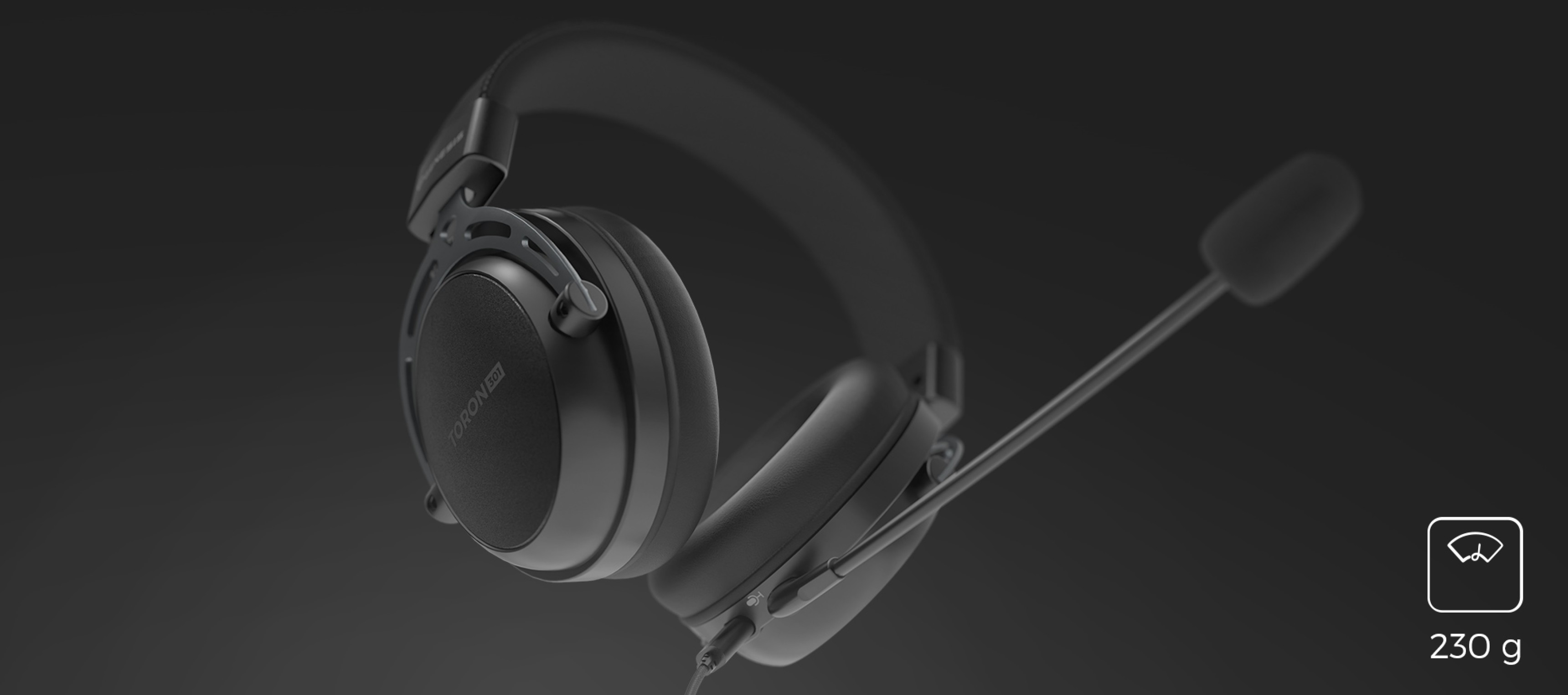 Auriculares over-ear Genesis Toron 301 negros con micrófono ajustable, diseñados para ofrecer comodidad y estilo