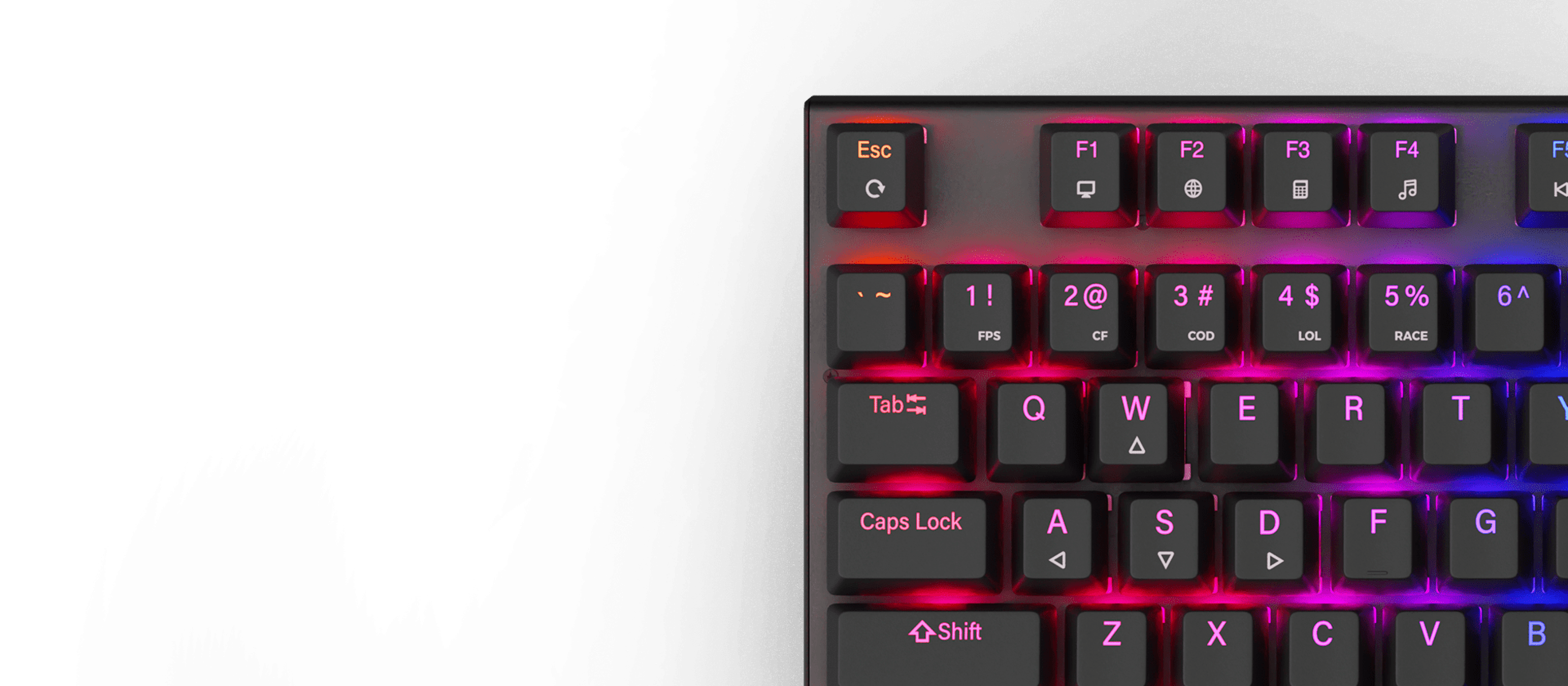 Teclado con retroiluminación RGB con interruptores mecánicos silenciosos, teclas negras y diseño TKL (sin llave)