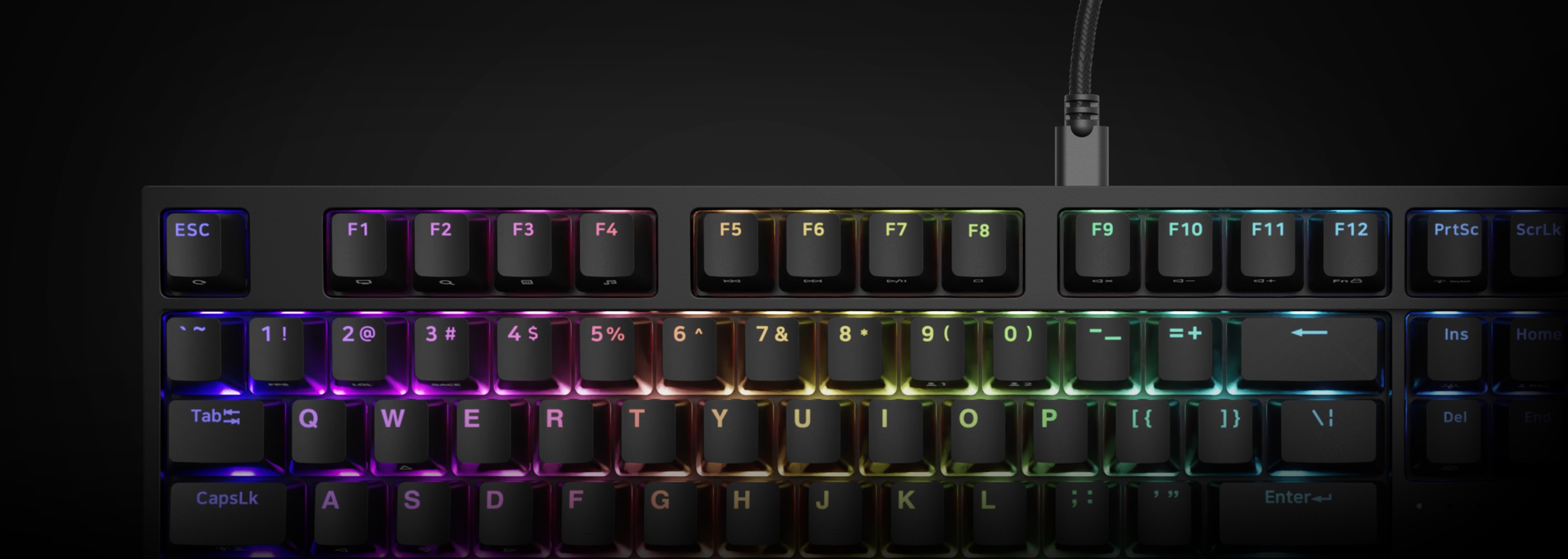 Teclado mecánico para juegos con retroiluminación RGB e interruptores Gateron Yellow Pro, de diseño compacto y color negro