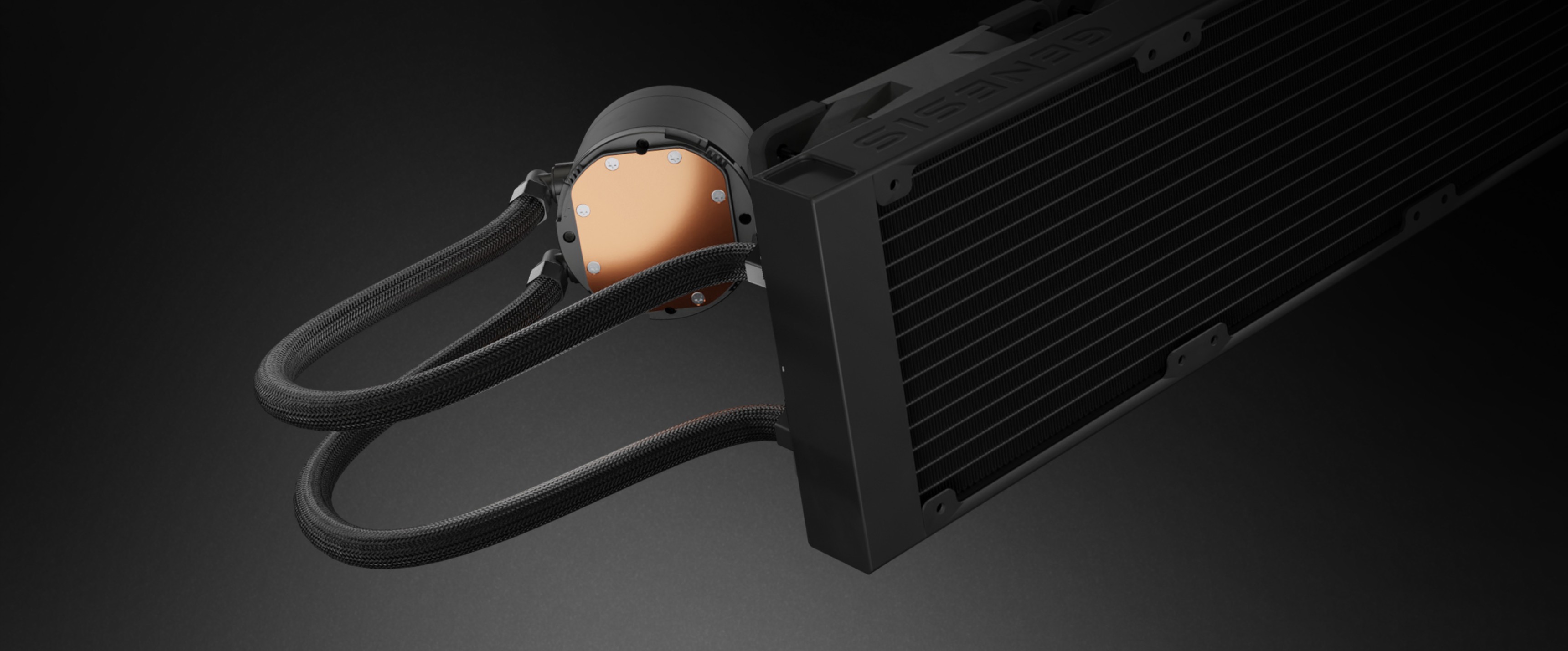 Sistema de refrigeración líquida Genesis Hydria 360 negro con radiador y bomba de doble tubo