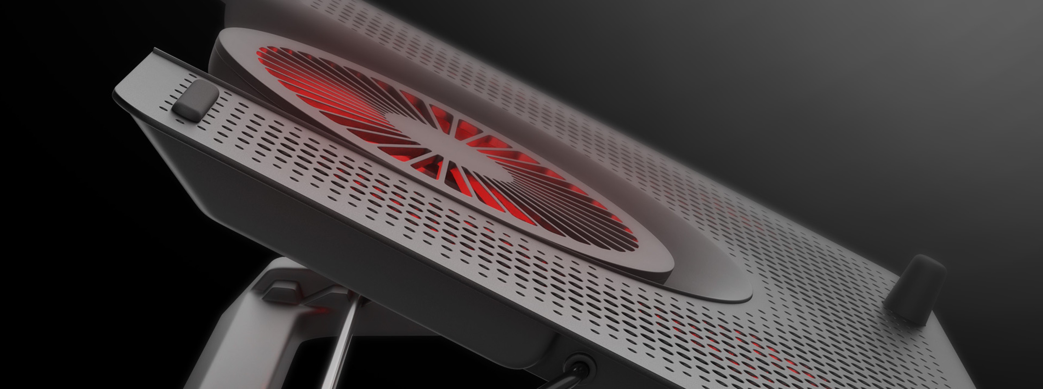 El soporte refrigerante para portátil Genesis Oxid 550 cuenta con cinco ventiladores, iluminación LED roja y un puerto USB para la conectividad. Adecuado para portátiles de 15,6-17,3