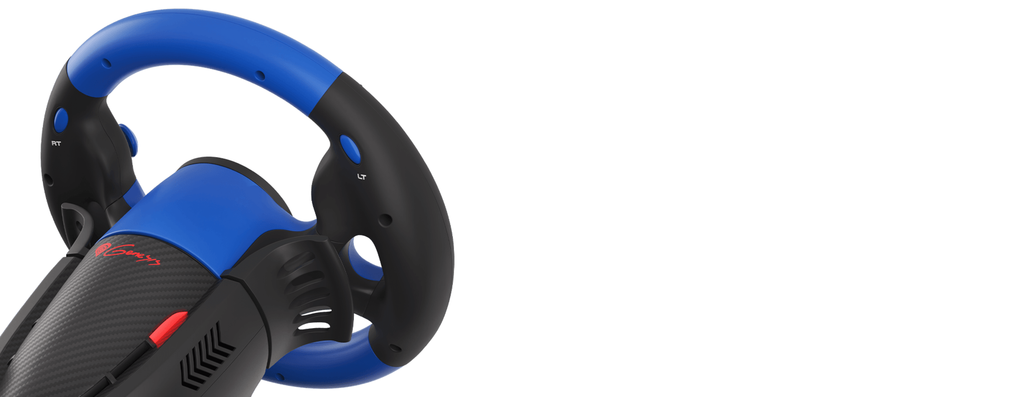 Volante de carreras con un diseño azul y negro, compatible con PC, PS3, PS4, Xbox One, Xbox 360 y Nintendo Switch