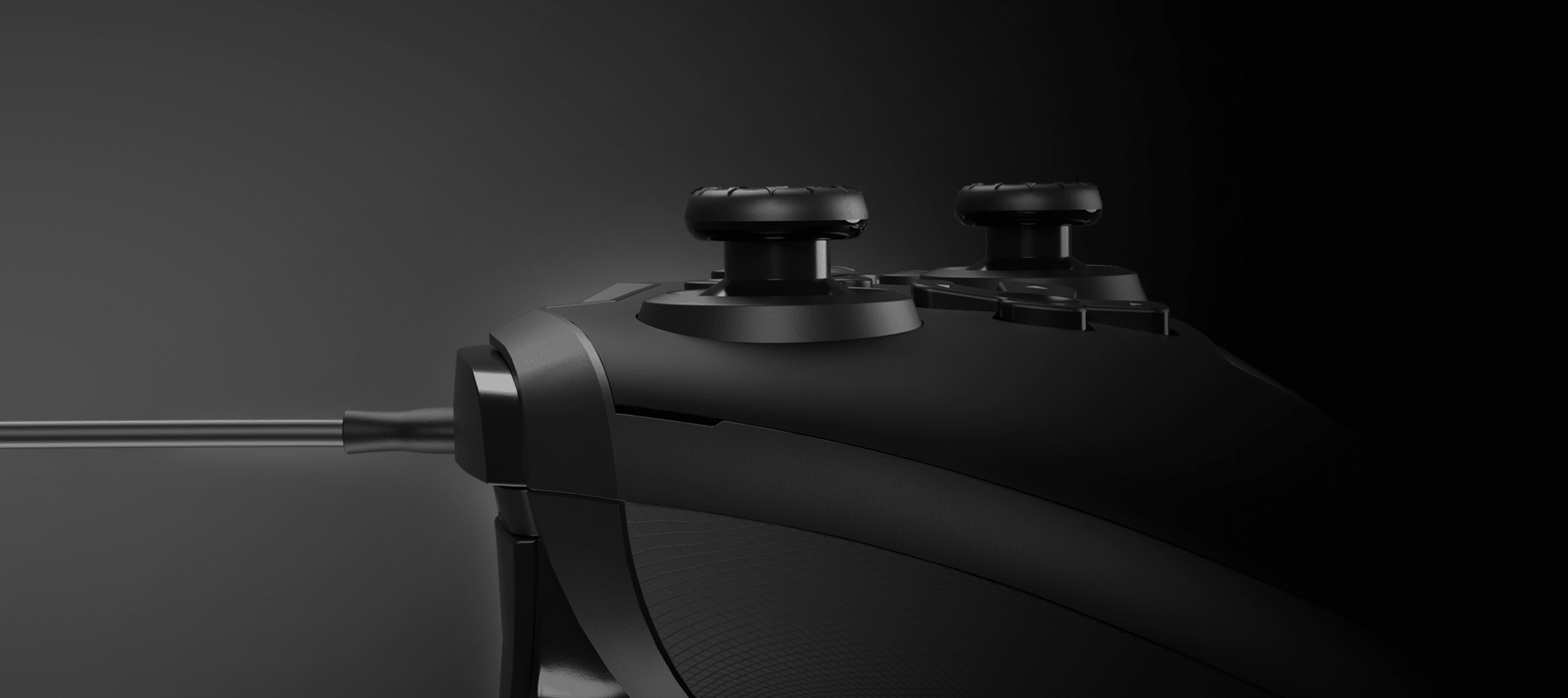 Gamepad Genesis Mangan 300 con cable para PC, Switch y móvil, con dos sticks analógicos y un elegante diseño negro