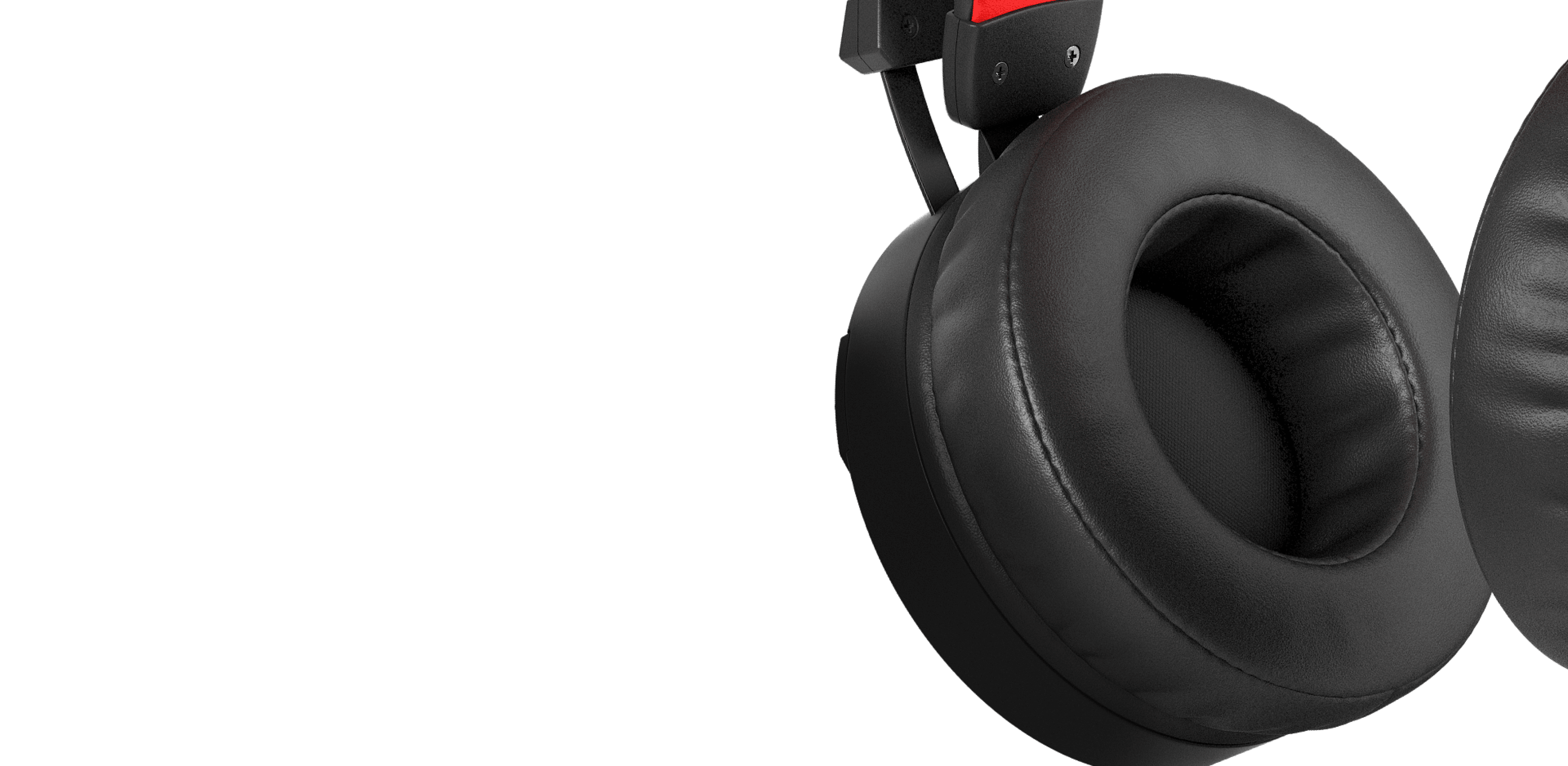 Auriculares negros y rojos con micrófono e iluminación LED, con almohadillas de felpa para mayor comodidad