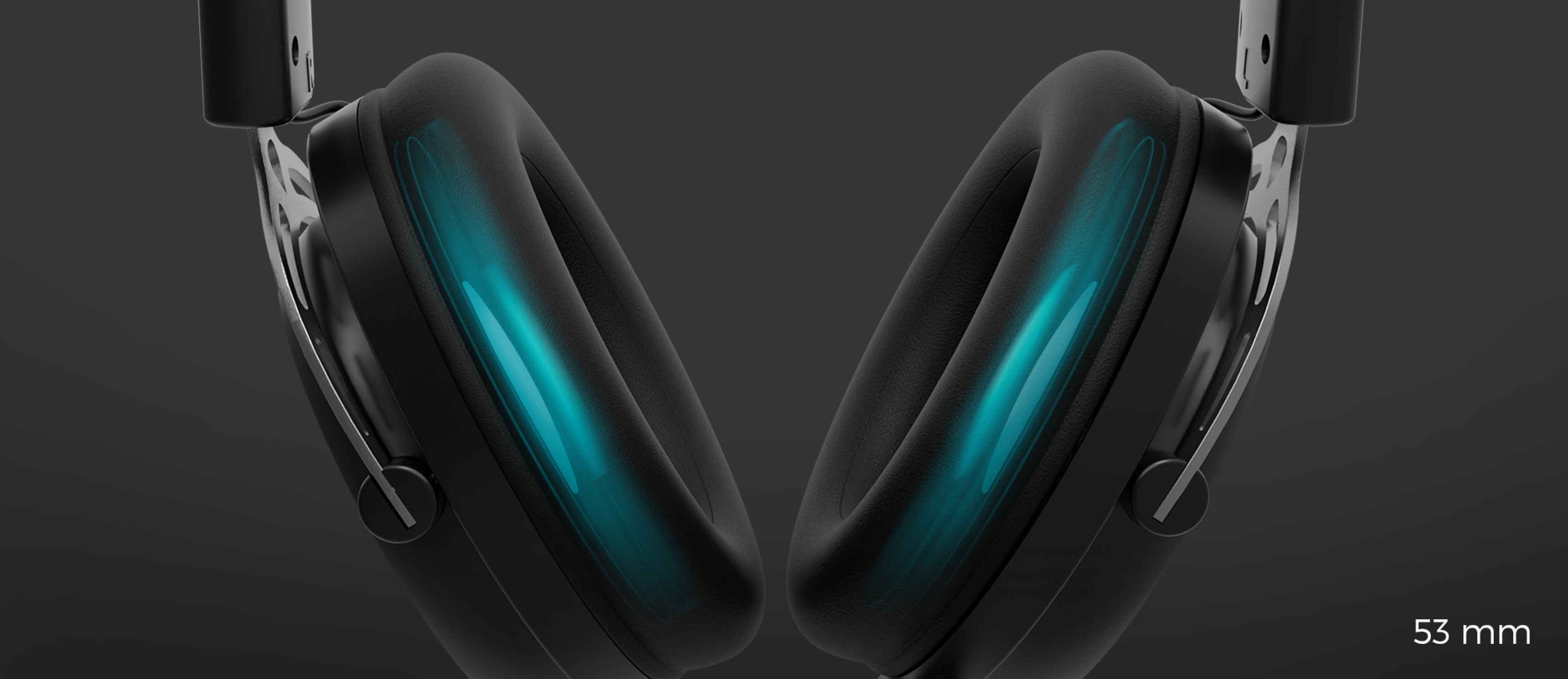 Auriculares over-ear Genesis Toron 301 negros con micrófono, con transductores de 53 mm y detalles en azul