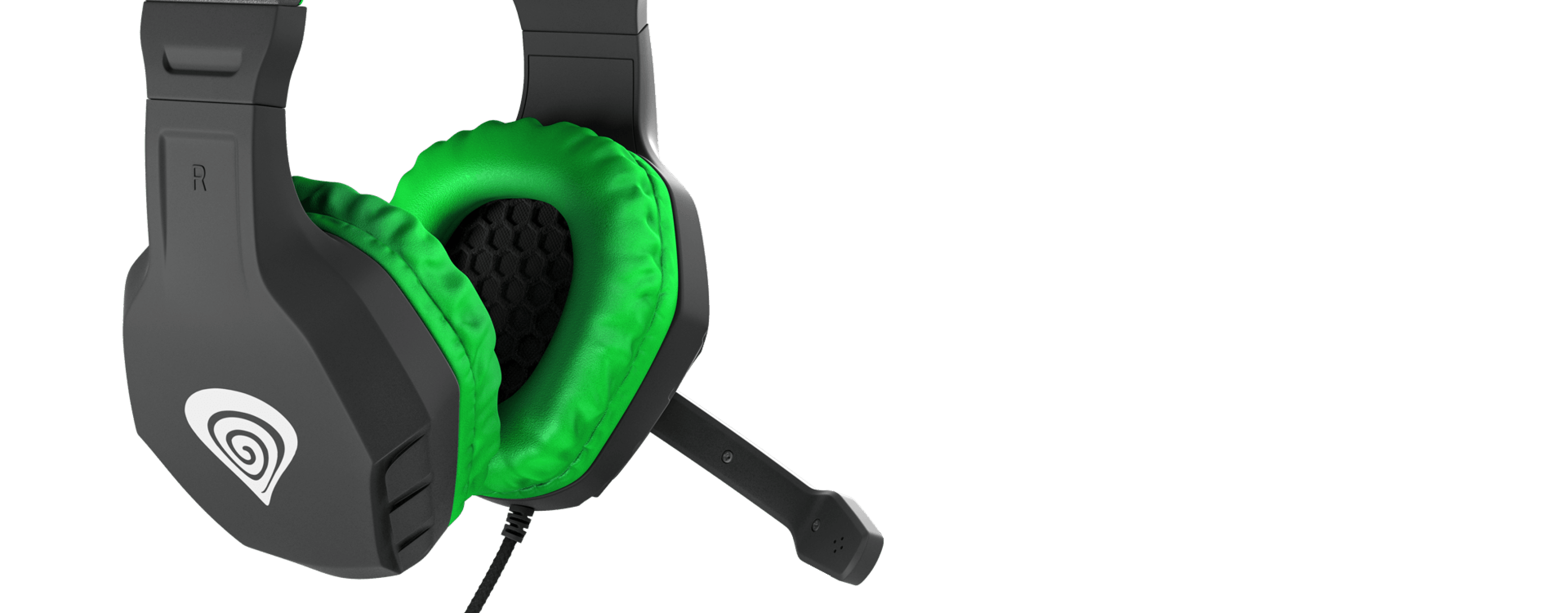 Auriculares over-ear negros y verdes con micrófono, auriculares acolchados y diadema ajustable