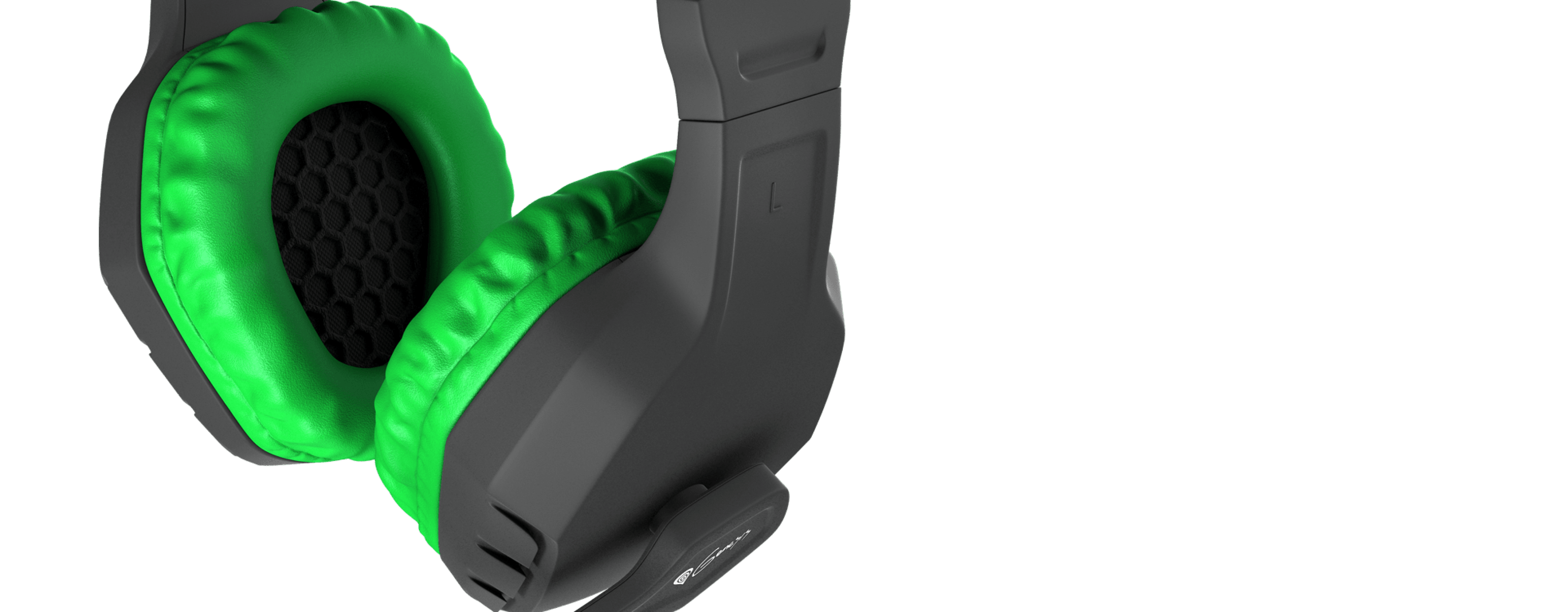 Auriculares over-ear Genesis Argon 200 negros y verdes con micrófono y almohadillas acolchadas