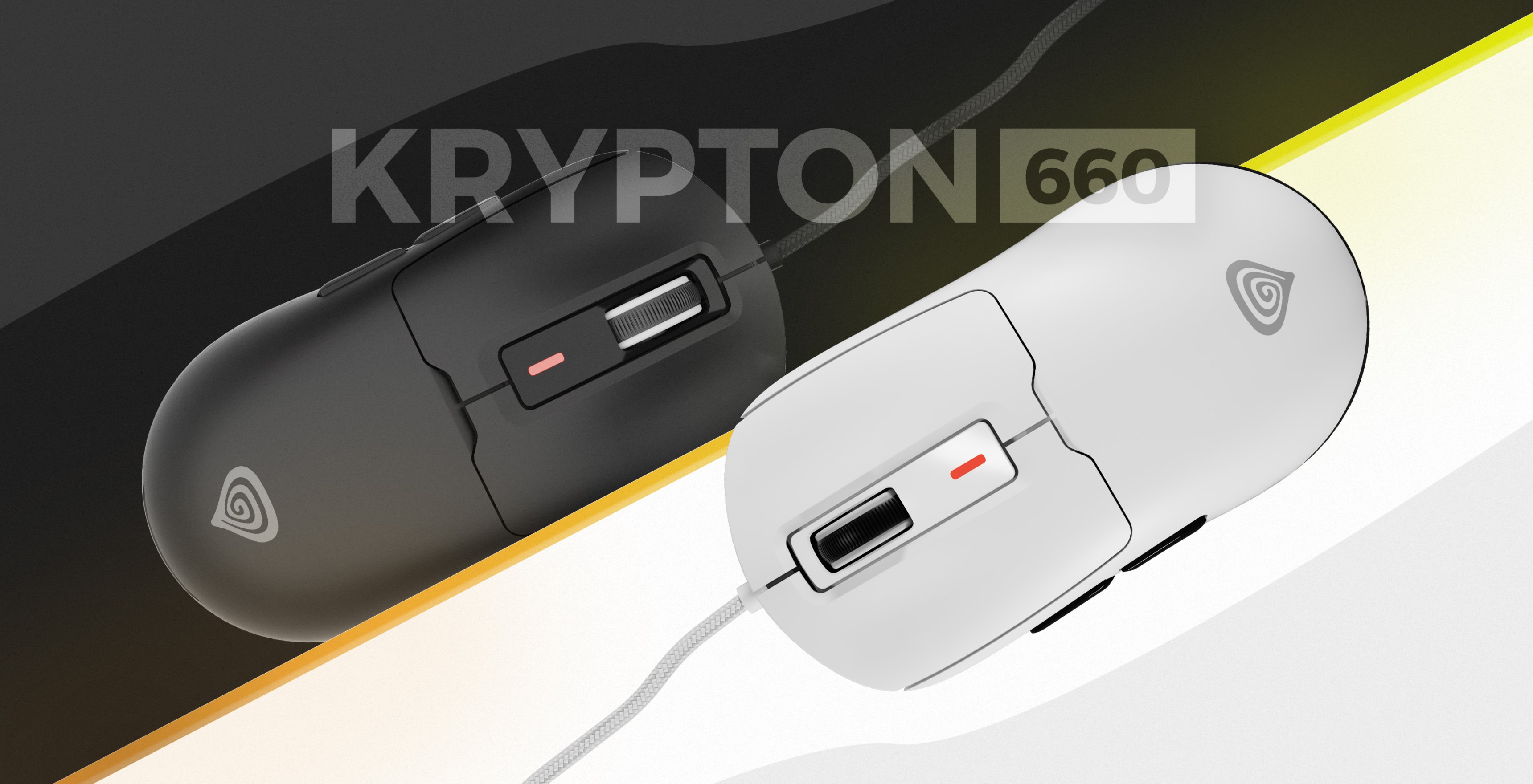 Ratones para juegos en blanco y negro, Genesis Krypton 660, con botones programables e iluminación RGB