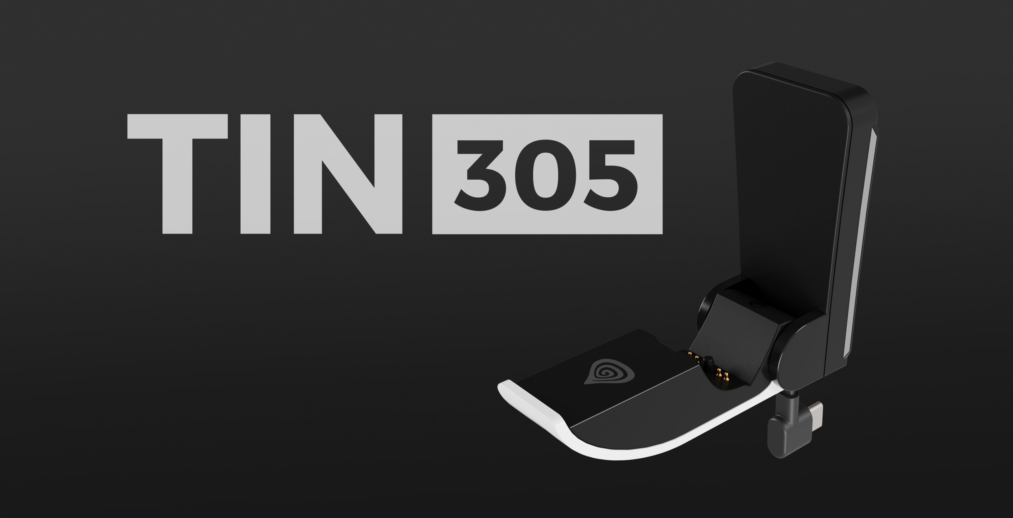 Base de carga para Genesis TIN 305, diseñada para mandos Slim de PS5, con un elegante diseño en blanco y negro